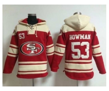 Nike San Francisco 49ers #53 NaVorro Bowman Red Sawyer Hooded Sweatshirt NFL Hoodie