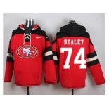 Nike San Francisco 49ers #74 Joe Staley Red Player Pullover Hoodie