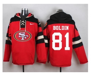 Nike San Francisco 49ers #81 Anquan Boldin Red Player Pullover Hoodie