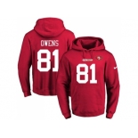 Nike San Francisco 49ers #81 Terrell Owens Red Name & Number Pullover NFL Hoodie