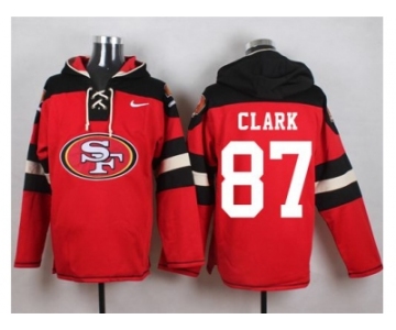 Nike San Francisco 49ers #87 Dwight Clark Red Player Pullover Hoodie