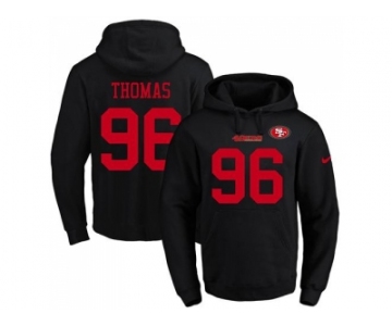 Nike San Francisco 49ers #96 Solomon Thomas Black Name & Number Pullover NFL Hoodie