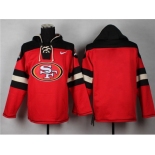 Nike san francisco 49ers blank red jerseys[pullover hooded sweatshirt]