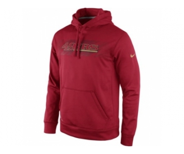 San Francisco 49ers Nike Red KO Speed Wordmark Performance Hoodie