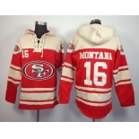 nike nfl jerseys san francisco 49ers #16 joe montana red-cream[pullover hooded sweatshirt]