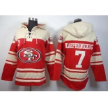 nike nfl jerseys san francisco 49ers #7 colin kaepernick red-cream[pullover hooded sweatshirt]