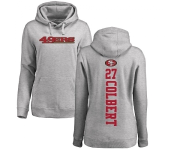 Football Women's San Francisco 49ers #27 Adrian Colbert Ash Backer Pullover Hoodie