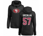 Football Women's San Francisco 49ers #57 Dre Greenlaw Black Name & Number Logo Pullover Hoodie