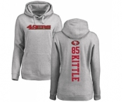 Football Women's San Francisco 49ers #85 George Kittle Ash Backer Pullover Hoodie