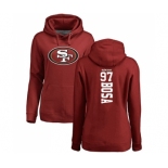 Football Women's San Francisco 49ers #97 Nick Bosa Red Backer Pullover Hoodie