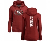 Football Women's San Francisco 49ers #97 Nick Bosa Red Backer Pullover Hoodie