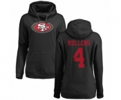 NFL Women's Nike San Francisco 49ers #4 Nick Mullens Black Name & Number Logo Pullover Hoodie