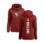 NFL Women's Nike San Francisco 49ers #4 Nick Mullens Red Backer Pullover Hoodie