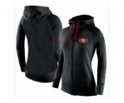 Women Nike San Francisco 49ers Full-Zip Performance Hoodie Black