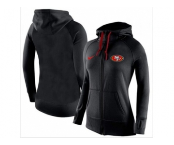 Women Nike San Francisco 49ers Full-Zip Performance Hoodie Black