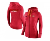 Women Nike San Francisco 49ers Full-Zip Performance Hoodie Red