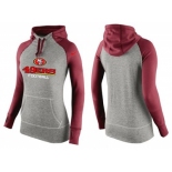 Women Nike San Francisco 49ers Performance Hoodie Grey & Red_1