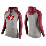 Women Nike San Francisco 49ers Performance Hoodie Grey & Red_3