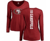 Football Women's San Francisco 49ers #10 Jimmy Garoppolo Red Backer Long Sleeve T-Shirt