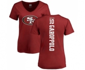 Football Women's San Francisco 49ers #10 Jimmy Garoppolo Red Backer T-Shirt