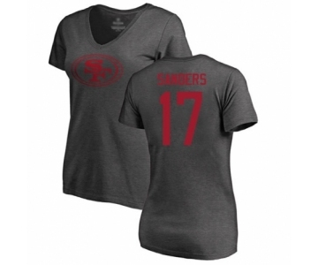 Football Women's San Francisco 49ers #17 Emmanuel Sanders Ash One Color T-Shirt