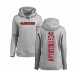 Football Women's San Francisco 49ers #57 Dre Greenlaw Ash Backer Pullover Hoodie