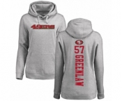 Football Women's San Francisco 49ers #57 Dre Greenlaw Ash Backer Pullover Hoodie