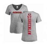 Football Women's San Francisco 49ers #57 Dre Greenlaw Ash Backer T-Shirt