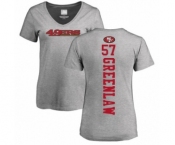 Football Women's San Francisco 49ers #57 Dre Greenlaw Ash Backer T-Shirt