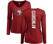 Football Women's San Francisco 49ers #57 Dre Greenlaw Red Backer Long Sleeve T-Shirt