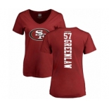 Football Women's San Francisco 49ers #57 Dre Greenlaw Red Backer T-Shirt