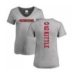 Football Women's San Francisco 49ers #85 George Kittle Ash Backer T-Shirt