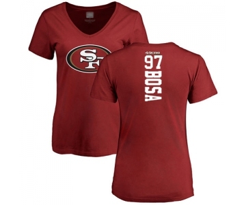 Football Women's San Francisco 49ers #97 Nick Bosa Red Backer T-Shirt