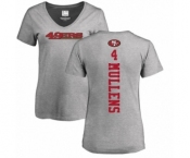 NFL Women's Nike San Francisco 49ers #4 Nick Mullens Ash Backer T-Shirt