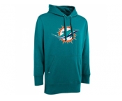 Antigua Miami Dolphins Signature Aqua Pullover Hoodie