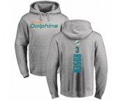 Football Miami Dolphins #3 Josh Rosen Ash Backer Pullover Hoodie