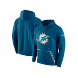 Men Miami Dolphins Nike Aqua Champ Drive Vapor Speed Pullover Hoodie