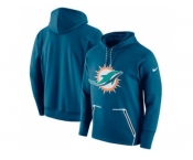 Men Miami Dolphins Nike Aqua Champ Drive Vapor Speed Pullover Hoodie