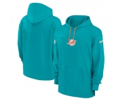 Men's Miami Dolphins Aqua Performance Pullover Hoodie