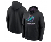 Men's Miami Dolphins Black 2024 Crucial Catch Club Pullover Hoodie