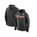 Men's Miami Dolphins Nike Anthracite Sideline Circuit Pullover Performance Hoodie