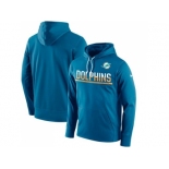 Men's Miami Dolphins Nike Blue Sideline Circuit Pullover Performance Hoodie