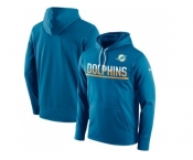 Men's Miami Dolphins Nike Blue Sideline Circuit Pullover Performance Hoodie