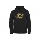 Men''s Miami Dolphins Pro Line Black Gold Collection Pullover Hoodie