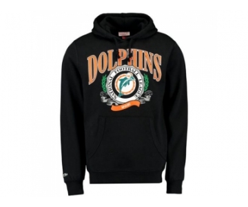 Miami Dolphins Mitchell & Ness Black Fair Catch Pullover Hoodie