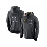 NFL Men's Nike Miami Dolphins #11 DeVante Parker Stitched Black Anthracite Salute to Service Player Performance Hoodie