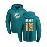 NFL Nike Miami Dolphins #19 Jakeem Grant Aqua Green Name & Number Logo Pullover Hoodie