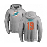 NFL Nike Miami Dolphins #19 Jakeem Grant Ash Name & Number Logo Pullover Hoodie