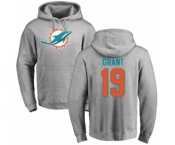 NFL Nike Miami Dolphins #19 Jakeem Grant Ash Name & Number Logo Pullover Hoodie