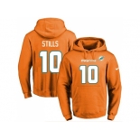 Nike Miami Dolphins #10 Kenny Stills Orange Name & Number Pullover NFL Hoodie